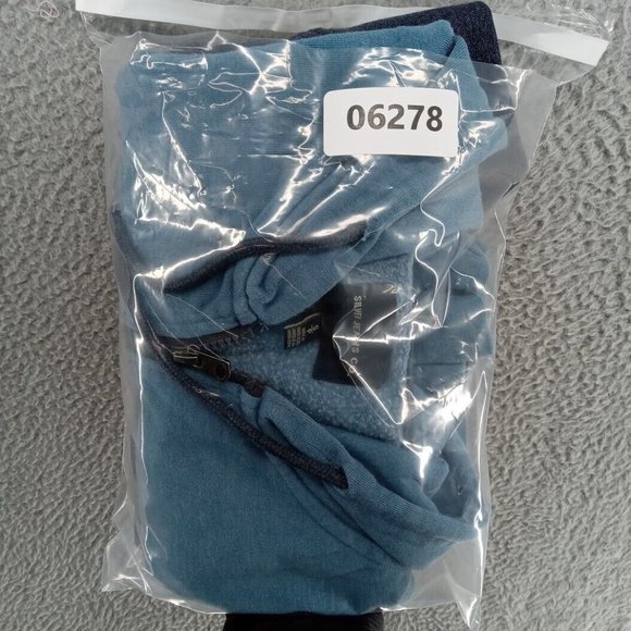 Silver Jeans Co Hoodie Mens Small Blue Full Zip Sweatshirt Color Block - Picture 9 of 9